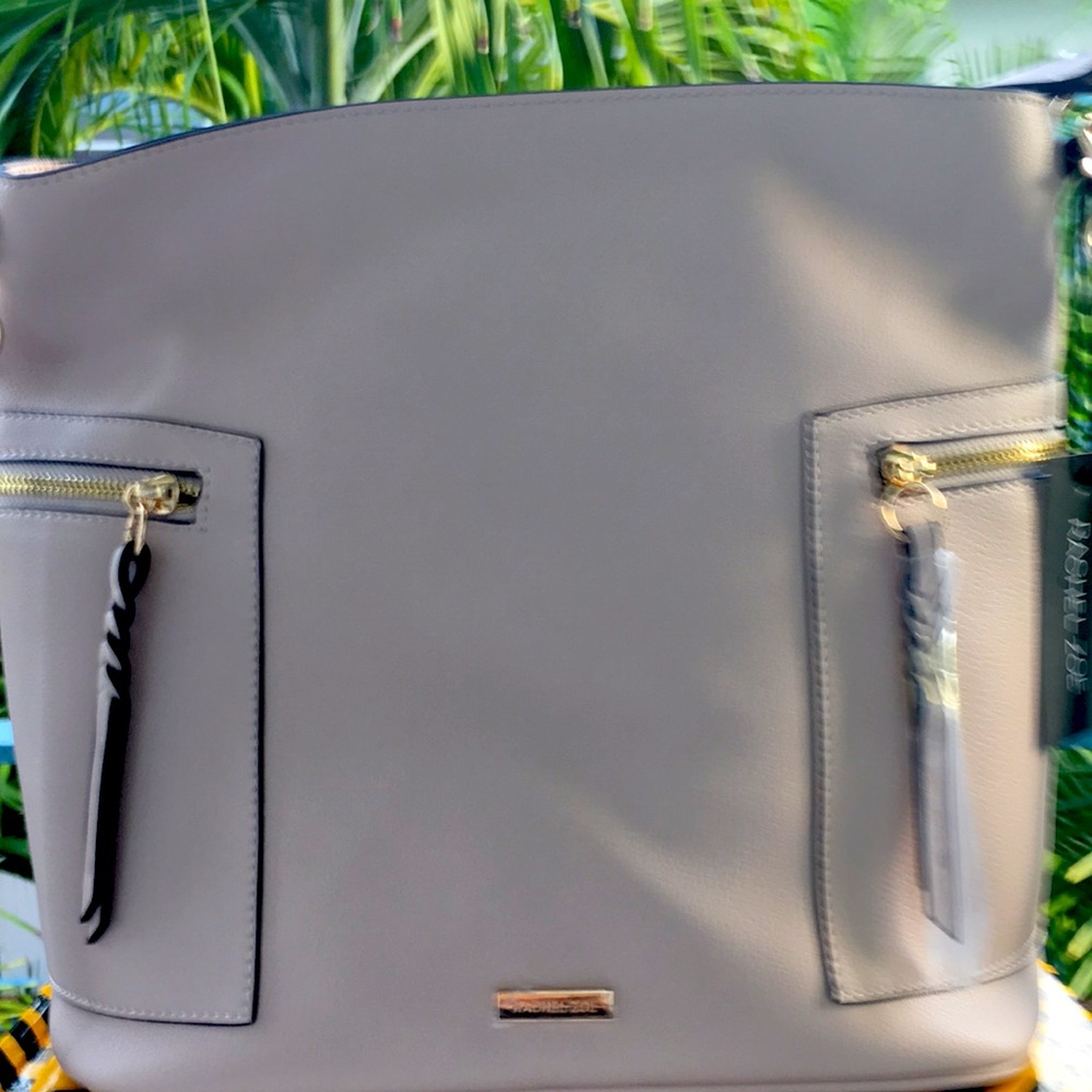 RACHEL ZOE MAUVE LEATHER SHOULDER BAG 💼